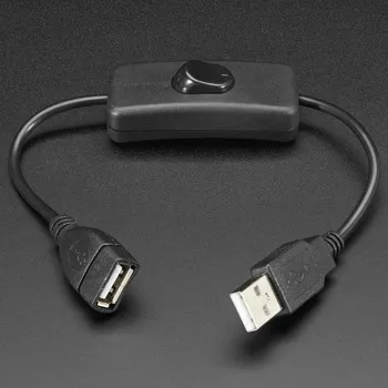 Datový kabel USB kabel s vypínačem (male-female)