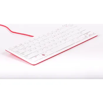 Raspberry Pi klávesnice, US, malinová/bílá