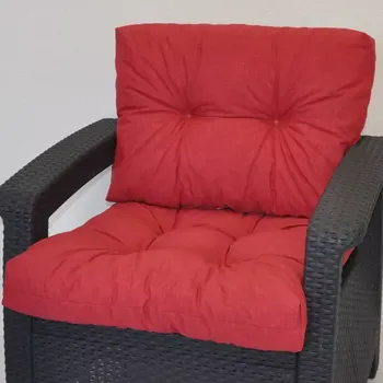 Podsedák Polstr na křeslo z umělého ratanu - vínový melír - SLEVA 3% s kodem radost25