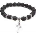 Gaira® Náramek s křížkem 30502, Barva černá