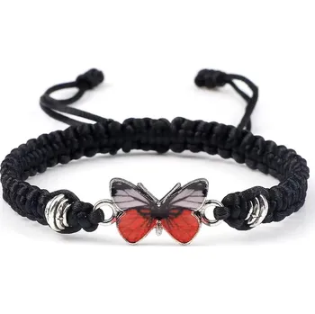 Náramek Gaira® Náramek Červený motýlek 3126, Barva černá