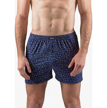 Trenýrky GINA pánské trenky volné, šité, s potiskem 75201P Barva: lékořice žlutá, Velikost: 46/48