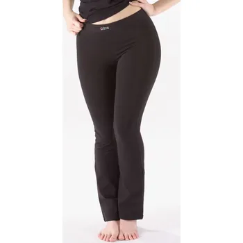 Dámské kalhoty GINA dámské kalhoty zvonové zkrácená délka, dlouhé, šité, klasické, jednobarevné 96000P Barva: černá, Velikost: S