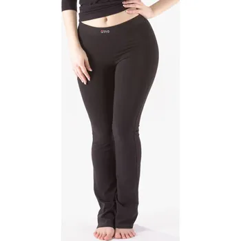 GINA dámské kalhoty zvonové základní délka, dlouhé, šité, klasické, jednobarevné 96001P Barva: černá, Velikost: XXL