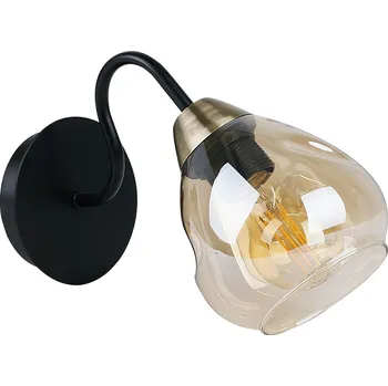 Nástěnné svítidlo Nástěnné svítidlo Unica moderní černé zlaté skleněné do obýváku a ložnice CANDELLUX
