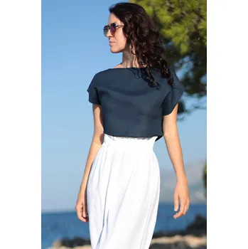 Dámské tričko Lotika Krátké 100% lněné tričko Lotika 1007085