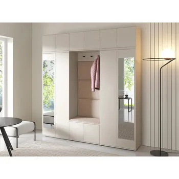 Předsíňová stěna Předsíňová stěna Bianco 2 - P/2 Barva čalounění: Béžová - Trinity 04