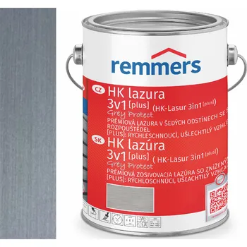 Lak na dřevo Remmers HK-LASUR [PLUS] GREY PROTECT 2,5L 5440 (FT-26788) Platinově šedá - Platingrau + dárek k objednávce nad 1000Kč