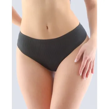 Dámské oblečení GINA dámské kalhotky klasické, širší bok, šité, jednobarevné 10260P Barva: černá, Velikost: 46/48