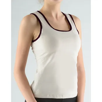 GINA dámské tílko, širší ramínka, šité 98027P Barva: písková melta, Velikost: S