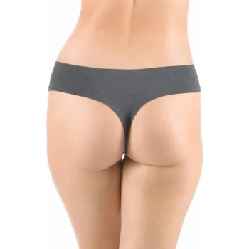 Kalhotky GINA dámské tanga francouzská, francouzské, bezešvé, bokové, jednobarevné Eco Bamboo 04031P Barva: šedá bílá, Velikost: S/M