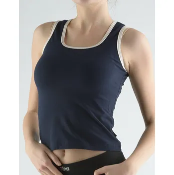 GINA dámské tílko, širší ramínka, šité 98027P Barva: lékořice písková, Velikost: M