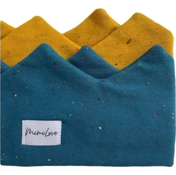 Čelenka Bavlněná čelenka KORUNKA vel. 0-6m. Petrol Tečky