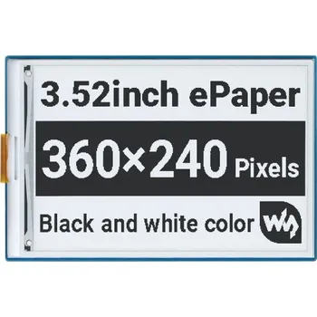 Elektronická stavebnice Waveshare 3,52" e-Paper HAT, 360×240, černá/bílá