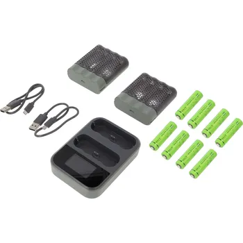 2x ECO M451 ReCyko 2700 D451 USB Nabíječka + 8x AA