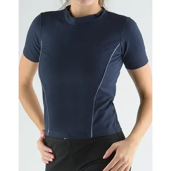 Dámské tričko GINA dámské tričko s krátkým rukávem, krátký rukáv, šité 98005P Barva: lékořice ocelová, Velikost: M