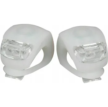 Cyklosvítilna Verk 14280 Silikonové světlo na kolo 2 ks bílé