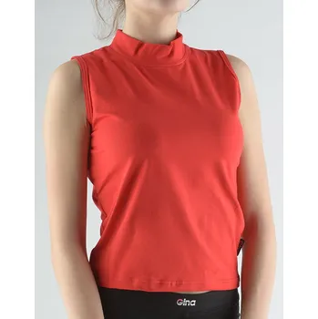 GINA dámské tričko bez rukávů, skampolo, šité, jednobarevné 98016P Barva: třešňová, Velikost: S