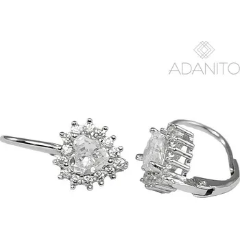 Náušnice Stříbrné náušnice srdíčka se zirkony