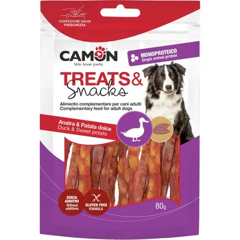 Pamlsek pro psa CAMON PAMLSKY BATÁTY S KACHNOU 11 cm 80 g