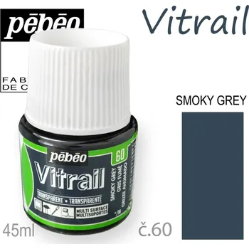 Speciální výtvarná barva Barva na sklo VITRAIL č.60 Smoky Grey objem 45ml