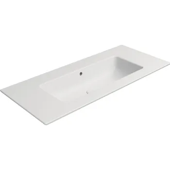 Umyvadlo GSI PURA keramické umyvadlo Slim 102x46cm, bez otvoru, bílá mat