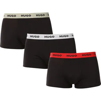 Boxerky 3PACK pánské boxerky HUGO černé (50532611 977) XXL Možnost vrácení zboží ZDARMA do 120 dnů!