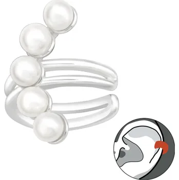 Náušnice For Silver Náušnice na jedno ucho s pěti perlami - Stříbro 925