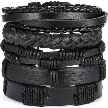 Náramek Gaira® Kožený náramek 35630, Barva kůže černá