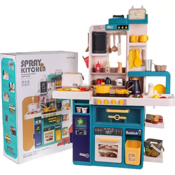 Dětská kuchyňka Ramiz Dětská kuchyňka s funkcí světla zvuku a vody 80el. modrá