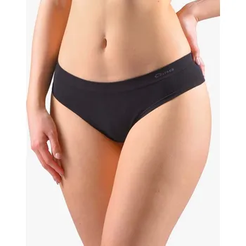 Kalhotky GINA dámské tanga francouzská, francouzské, bezešvé, bokové, jednobarevné MicroBavlna 04006P Barva: černá, Velikost: M/L