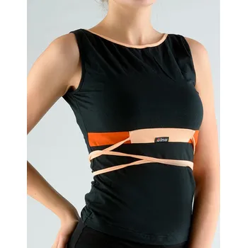 GINA dámské tílko, širší ramínka, šité 98062P Barva: černá, Velikost: S