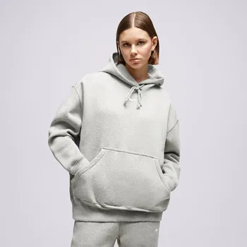 Dámská mikina Nike Mikina S Kapucí W Nsw Phnx Flc Os Po Hoodie Šedá Xs