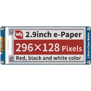 Monitor Waveshare 2,9" e-Paper displej, tříbarevný