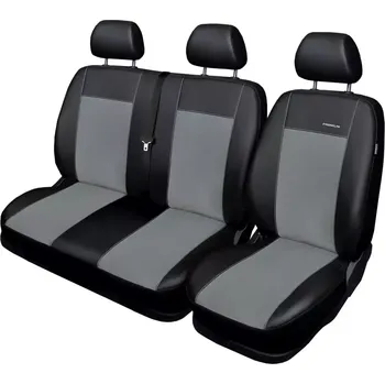 Potah sedadla Automega Autopotahy Citroen Berlingo III, 3 MÍSTA, od r. 2018, Eco kůže + alcantara šedé