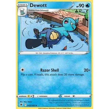 Volný čas Pokémon ASR 042/189 Dewott - Astral Radiance Stav: Near Mint, Verze: NORMAL