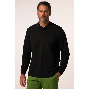 Pánské tričko JP1880, Plus size Polokošile JP1880, dlouhé rukávy, piké, skrytá knoflíková léga, do 8XL pro plnoštíhlé nadměrná velikost, 836163100-1454, černý, 5XL, Plus size oblečení, Oblečení pro vysoké muže, Nadměrné velikosti, Oblečení pro plnoštíhlé.