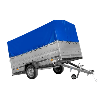Auto-moto Jednonápravový přívěs 264x150 UNITRAILER GARDEN 265 KIPP s bočnicemi BIS, rámem H-800 a modrým krytem