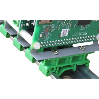 Elektronická stavebnice Vertikální držák na DIN lištu pro Raspberry Pi typ 2