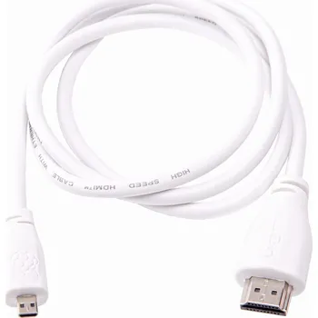 Raspberry Pi microHDMI kabel - 1 m, bílá