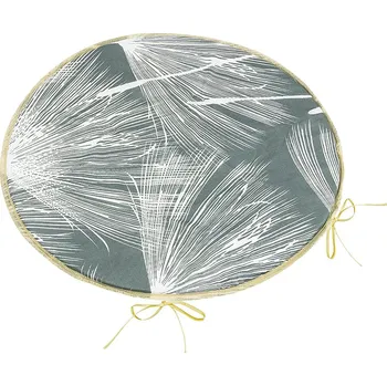 Podsedák Sedák Adéla kulatý hladký Chmýří šedá, bílá průměr 40 cm