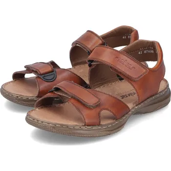 Pánské sandále Pánské kožené sandály 21461-24 Rieker hnědá Barva: braun, Velikost: 43