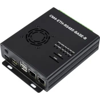 Elektronická stavebnice Waveshare Základní deska s dual ETH pro Raspberry Pi CM4 + krabička