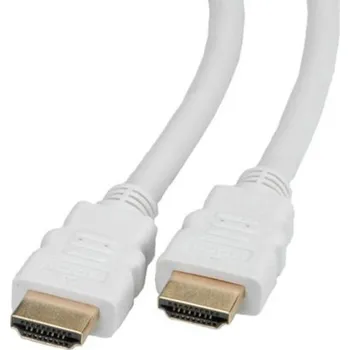 Video kabel HDMI - HDMI kabel 150 cm, zlacený, bílý