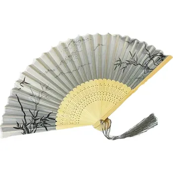 Karnevalový doplněk Gaira® Vějíř V8038, Barva šedá