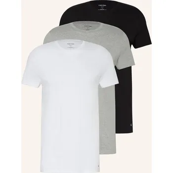 Pánské tričko Calvin Klein Pánská Sada 3 Triček 100% Cotton, černá / šedá, 54