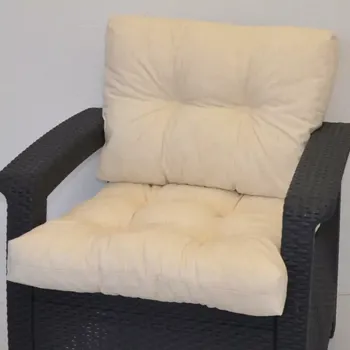 Podsedák Polstr na křeslo z umělého ratanu - světle béžový melír - SLEVA 3% s kodem radost25