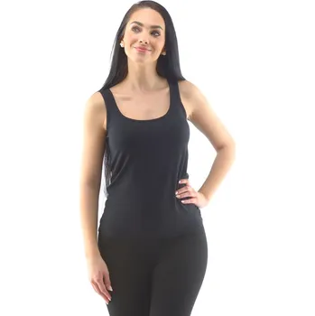 Dámské oblečení GINA dámské tílko, širší ramínka, šité Eco Bamboo 18046P Barva: černá, Velikost: 46/48