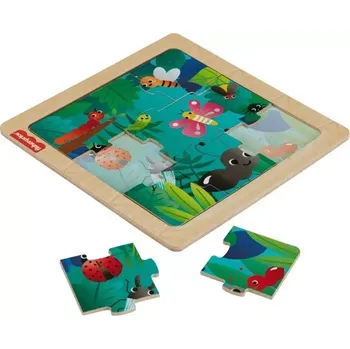 Puzzle Dřevěné puzzle s motivem hmyzu Fisher-Price