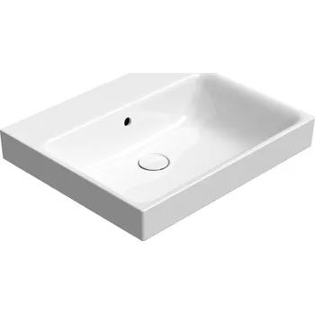 Umyvadlo GSI NUBES keramické umyvadlo 60x50cm, bez otvoru, bílá ExtraGlaze